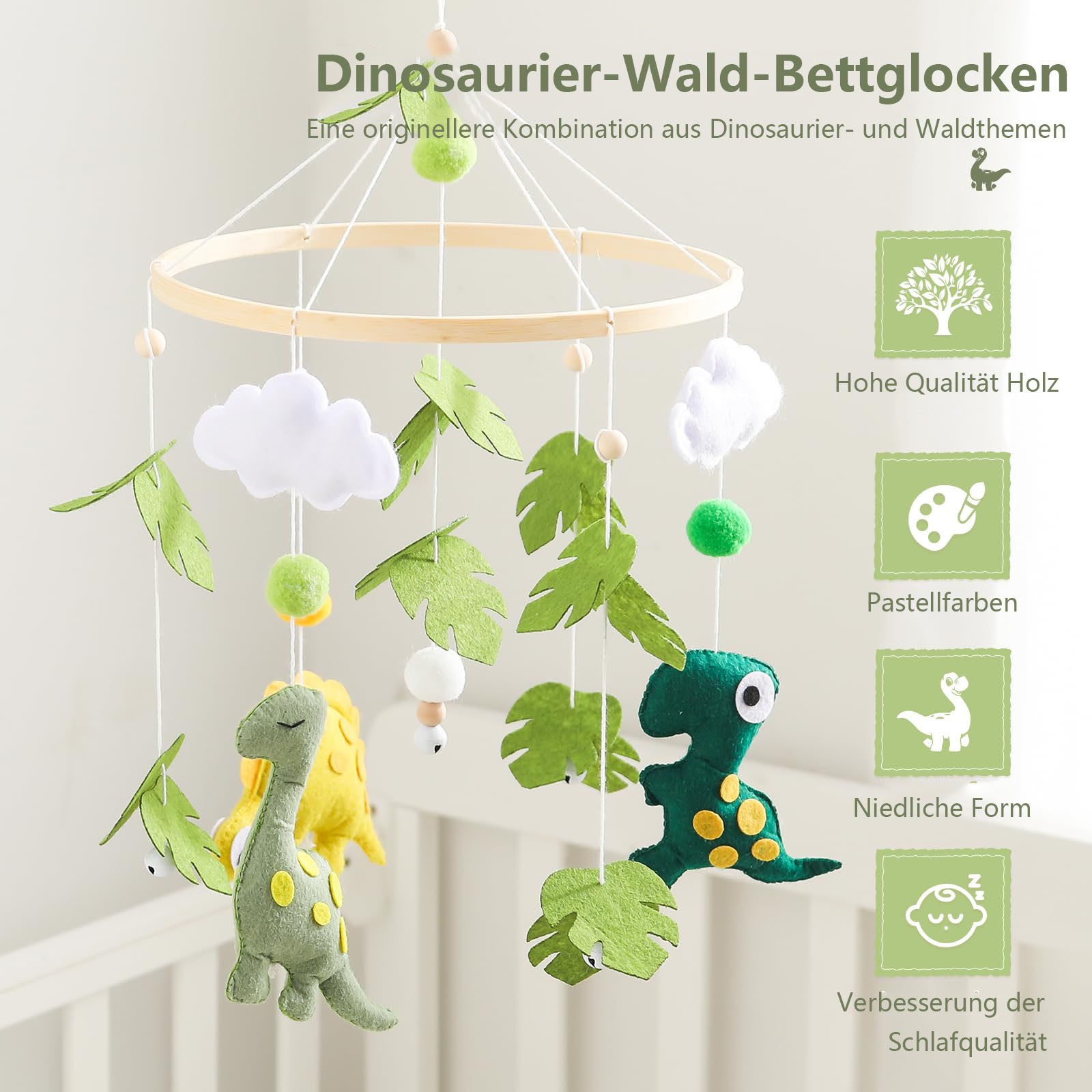 CLTYQ Mobile Windspiele, Tierchen Waldtiere Bettglocke aus Filz, (1-tlg), B günstig online kaufen