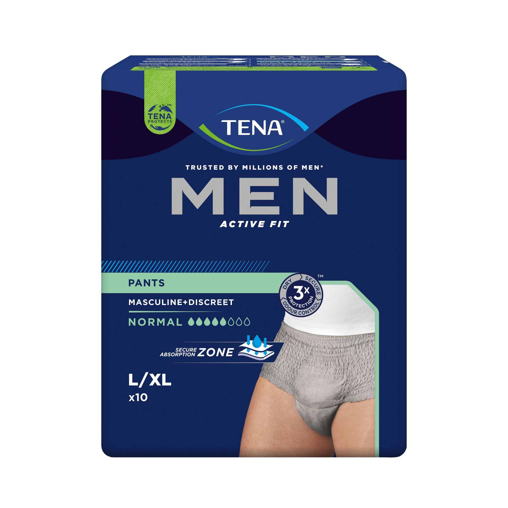 TENA Inkontinenz-Pants TENA Men - Pants Normal - Grau, 10-St.