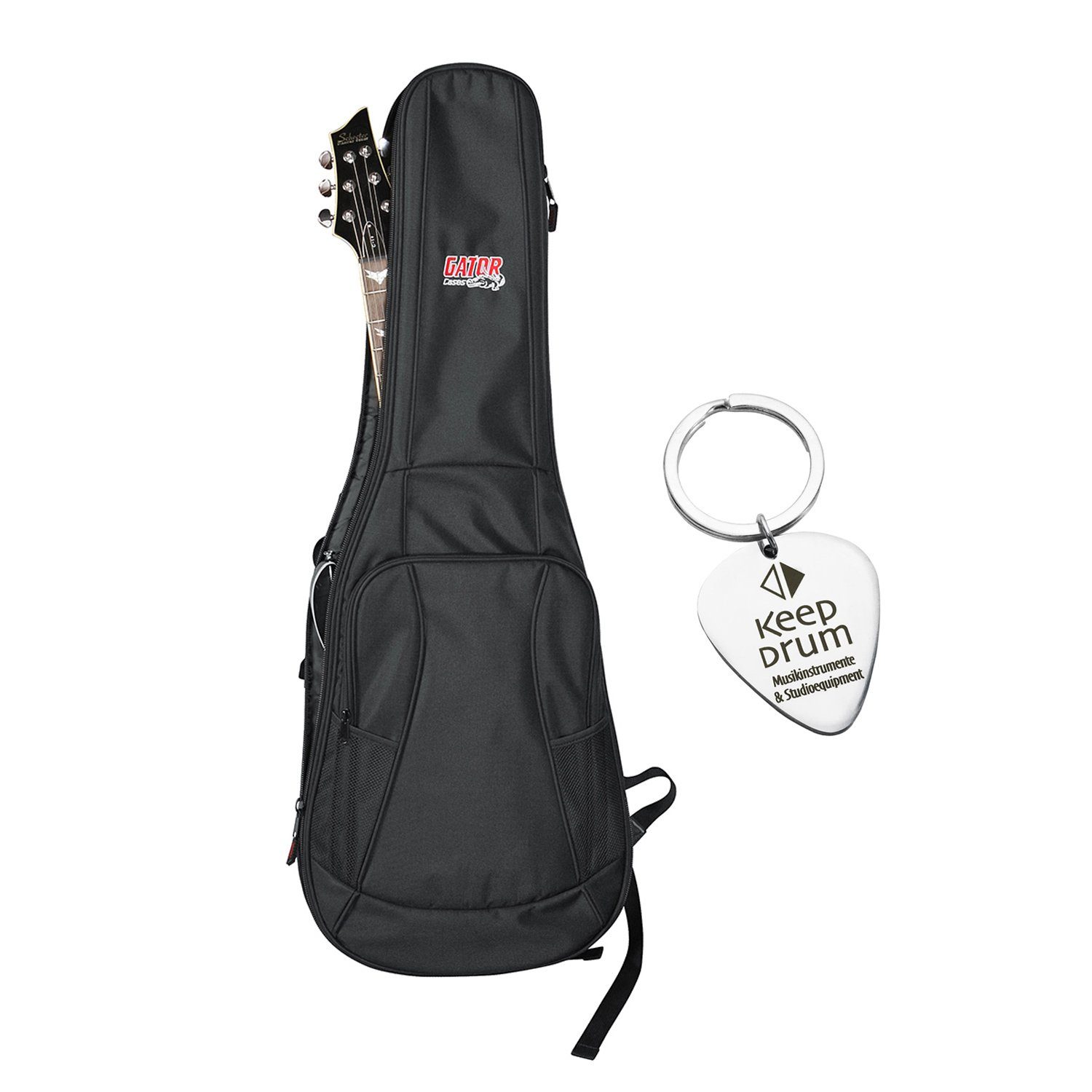 Gator Cases Gitarrentasche Gator Gig Bag Rucksack für E-Gitarre mit Anhänger