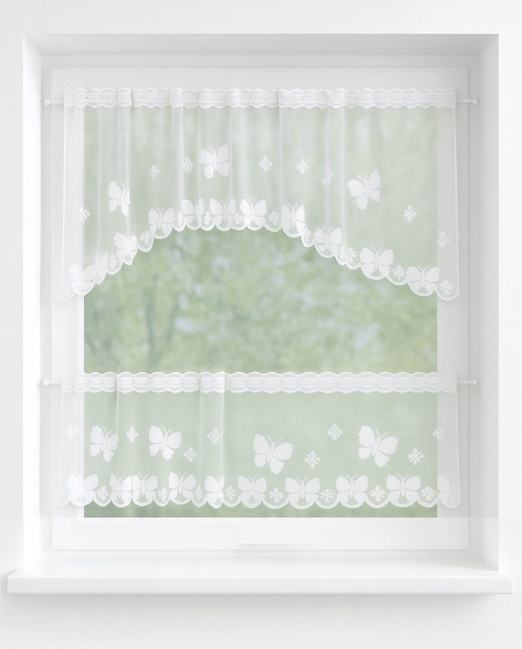 Clever-Kauf-24 Scheibengardine (2 St), Ösen, transparent günstig online kaufen