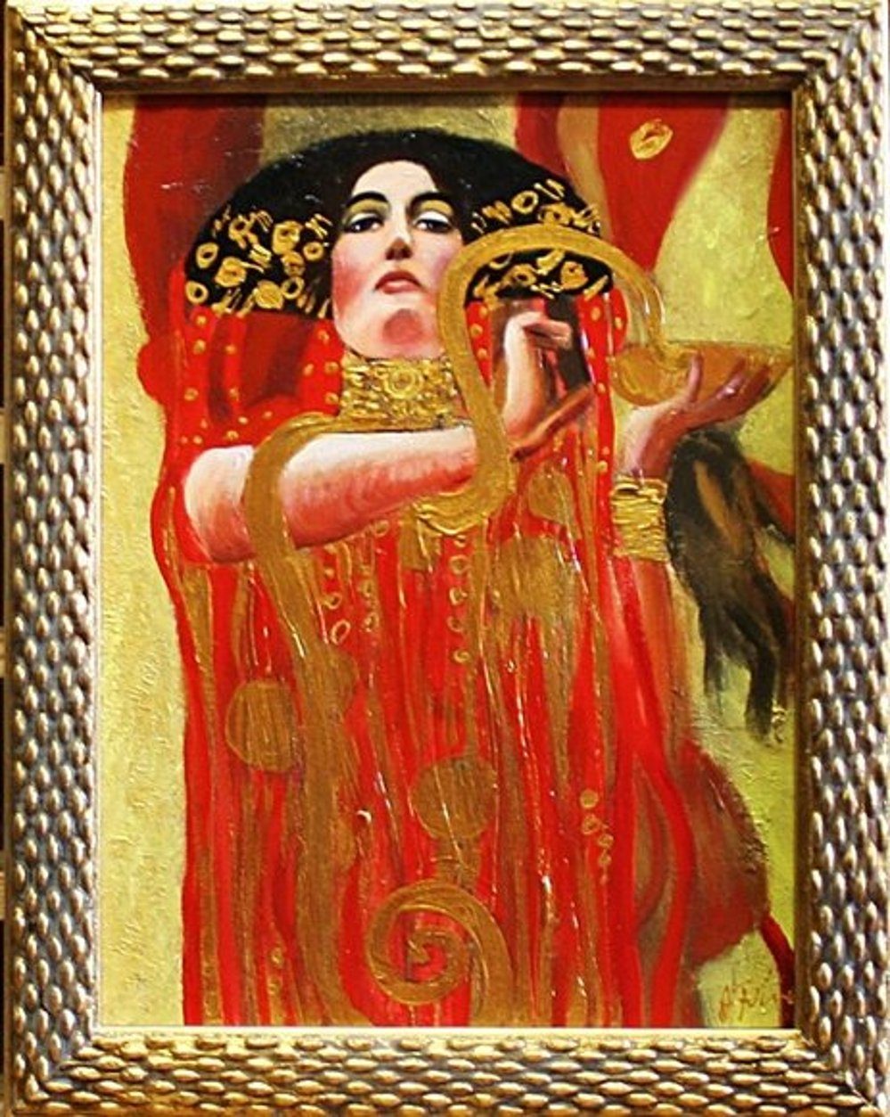 JVmoebel Gemälde Gustav Klimt »G03169«, jedes Bild ein Unikat, handgearbeitet