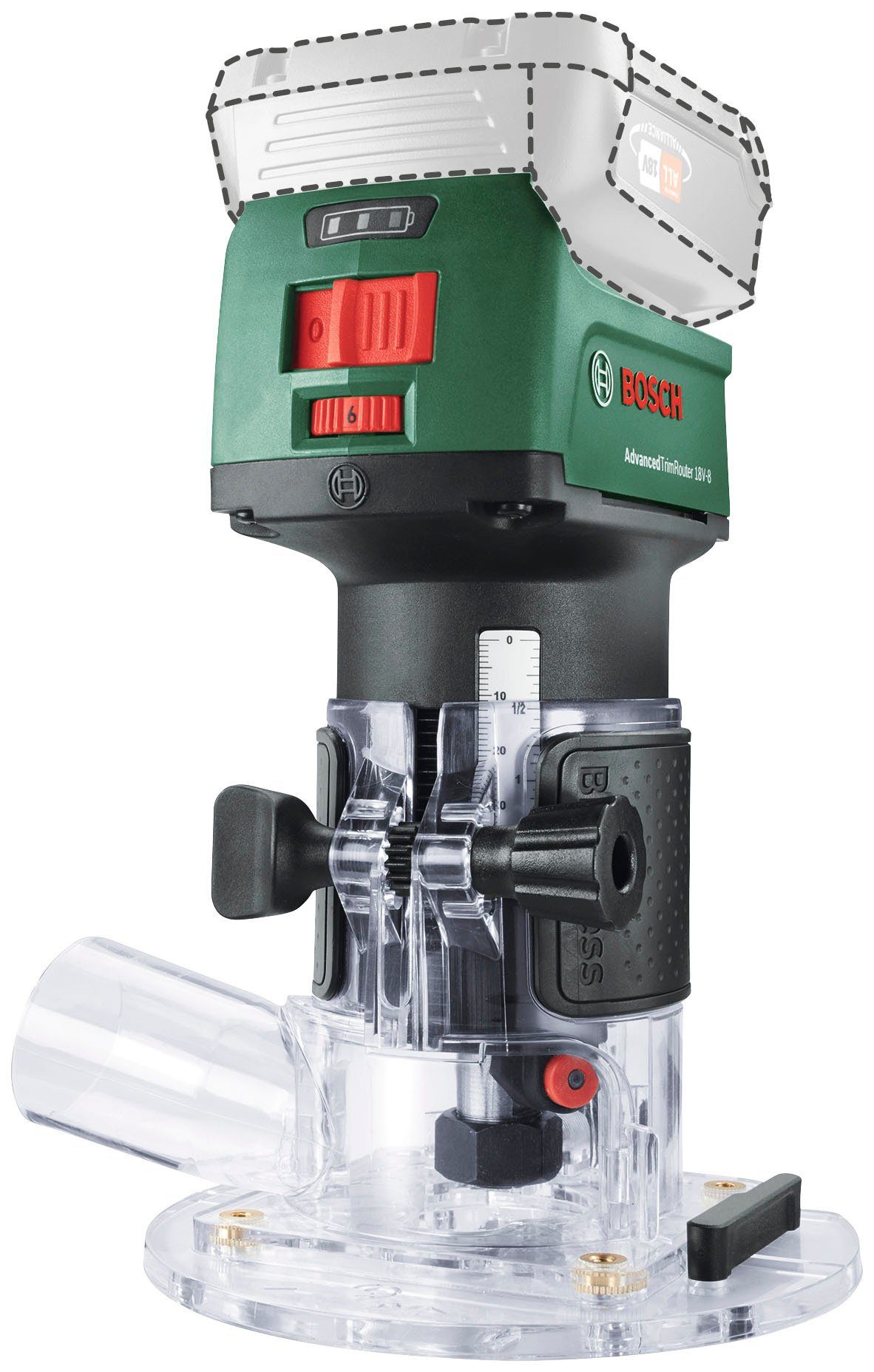 Bosch Home & Garden AkkuFräse AdvancedTrimRouter 18V8 Solo Tool, 18