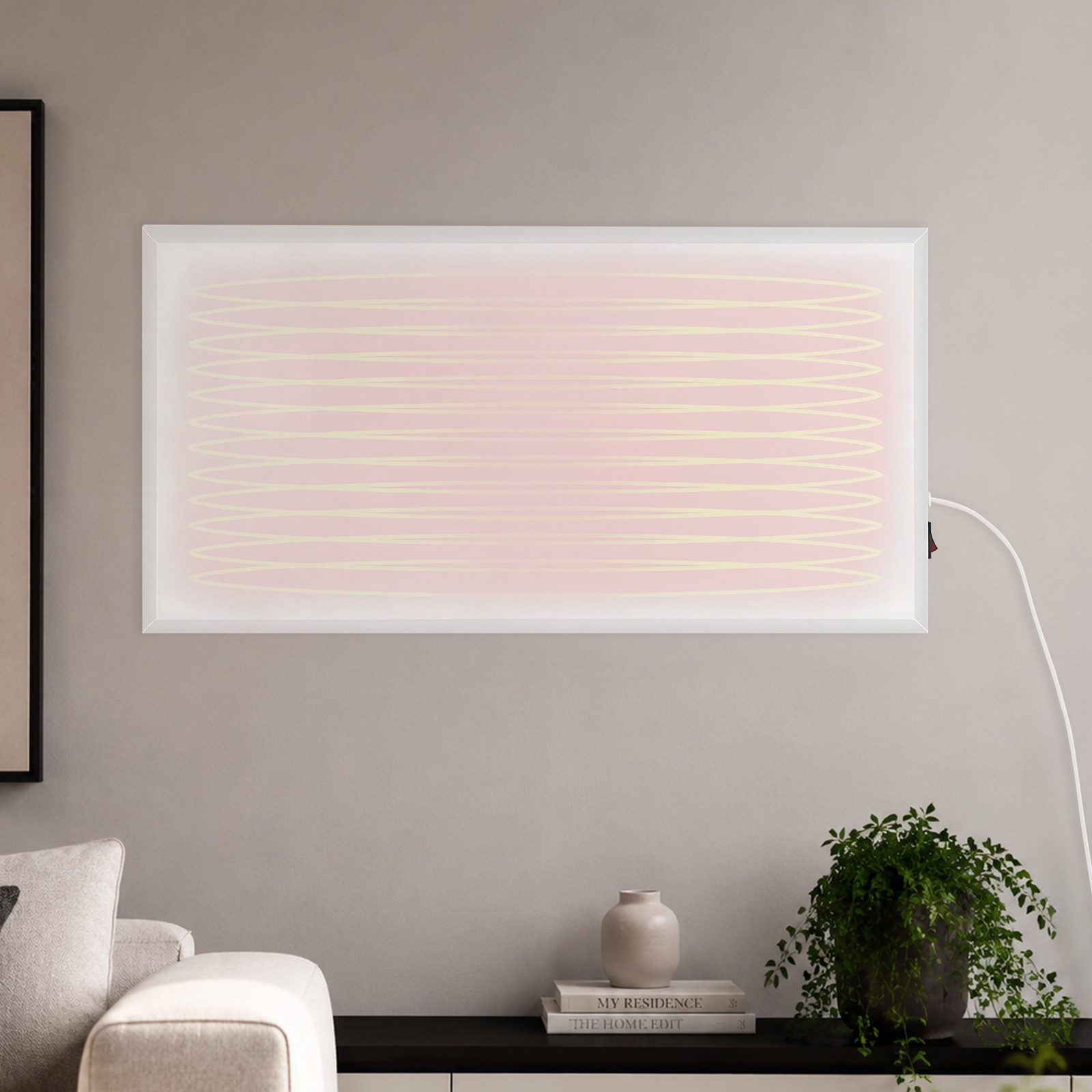 Ledklang Infrarotheizung Wand,170/290W,energiesparend,Überhitzungsschutz,Infrarot-Wandheizung, 60.3x30.3x1.4cm/60.3x50.3x1.4cm für Büro, Wohnzimmer & Schlafzimmer
