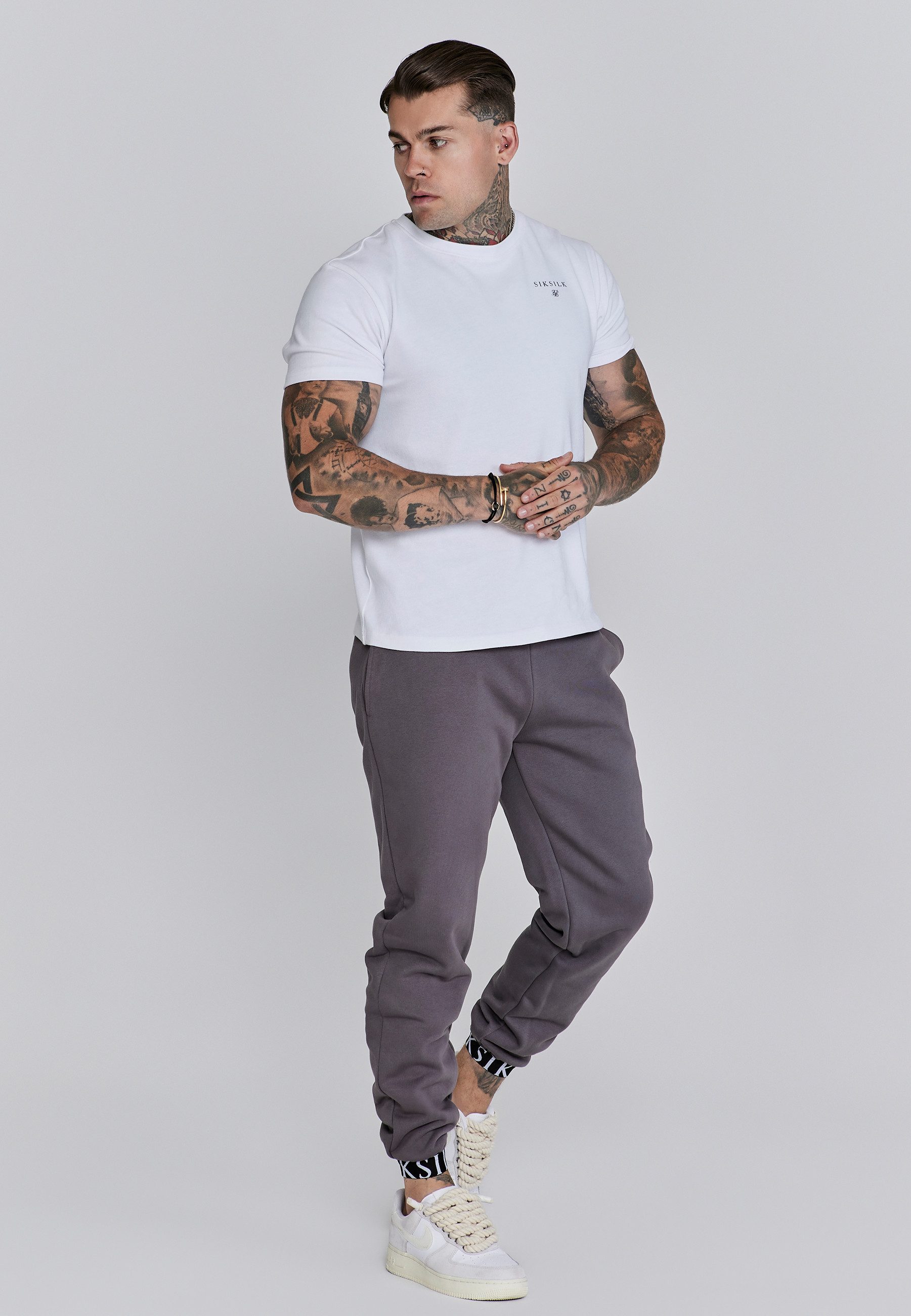 Siksilk Jogger Pants SikSilk Herren Graue Jogginghose