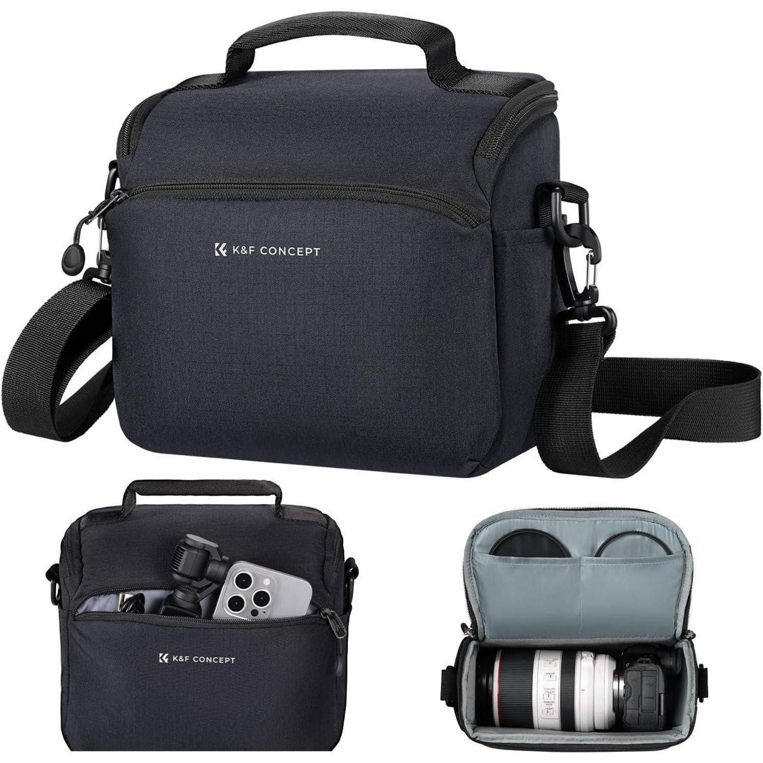 Kameratasche Kameratasche Schultertasche SLR Umhängetasche Liner-Tasche Schwarz