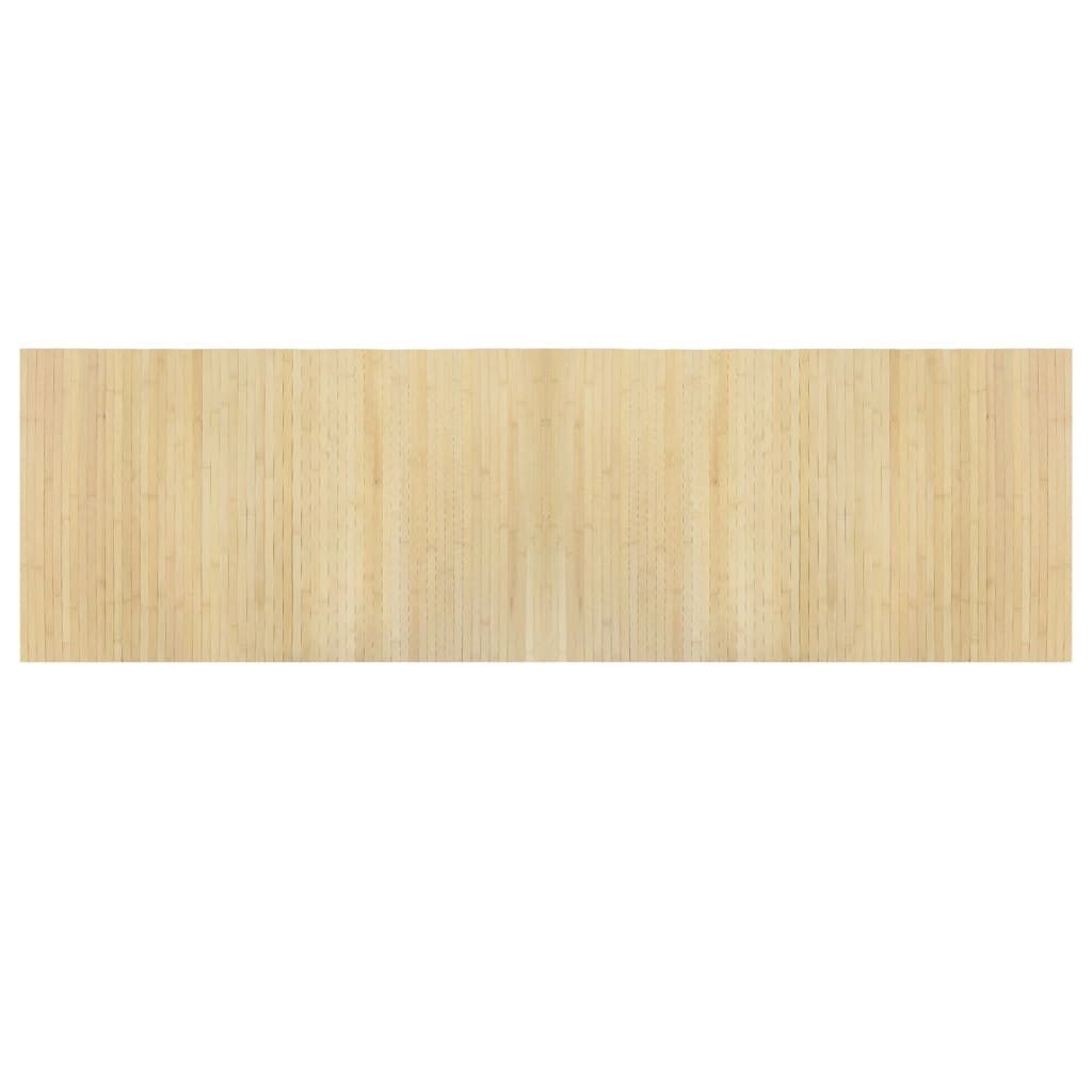 Teppich Teppich Rechteckig Hell Natur 60x200 cm Bambus