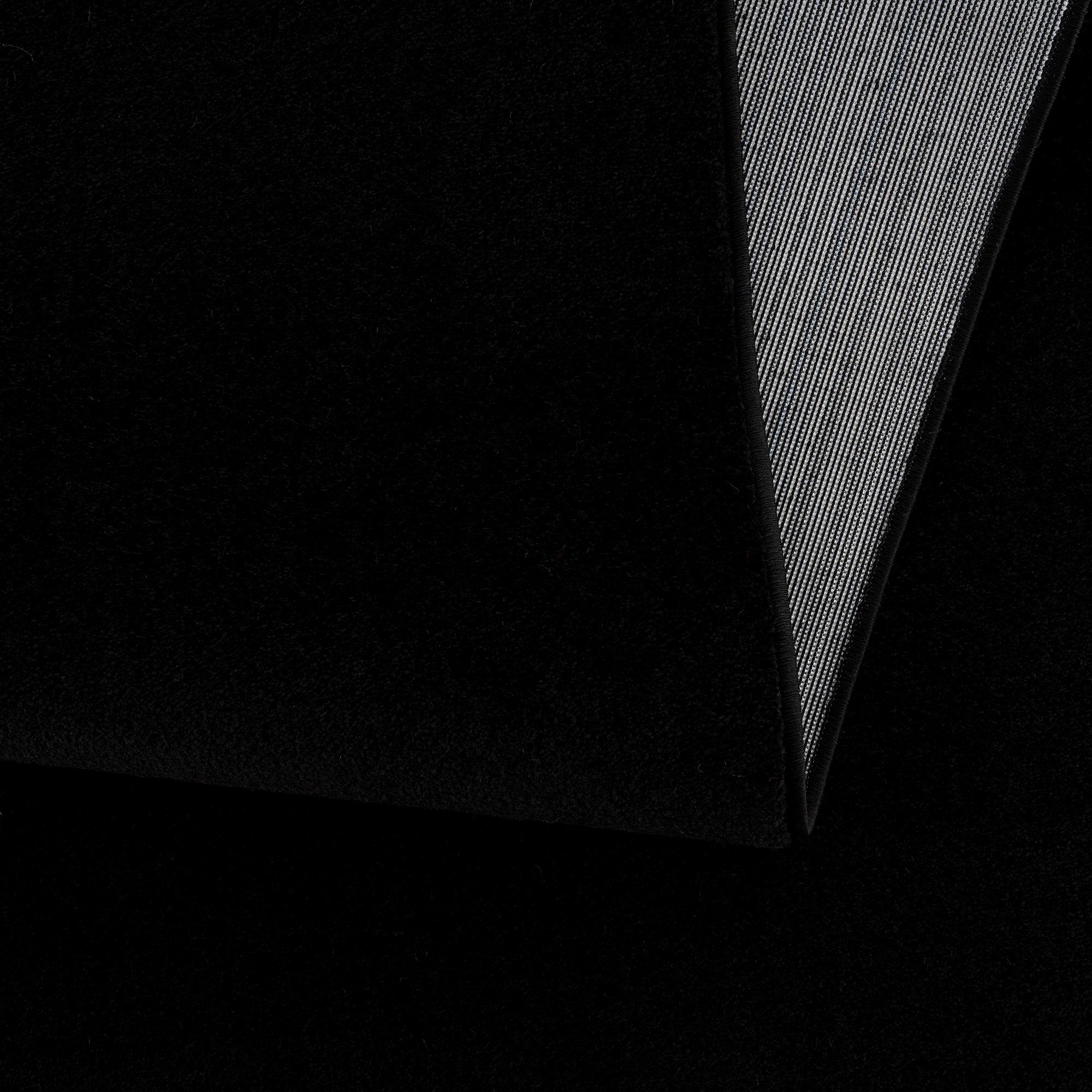 Teppich Uni, Sanat, rechteckig, Höhe: 13 mm, Kurzflorteppich, robuster schwarz Farbauswahl große