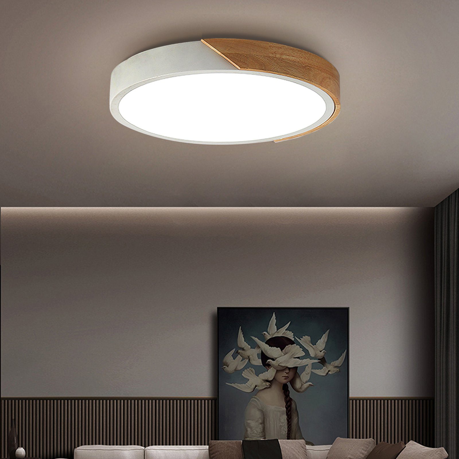 36W LED Deckenlampe Wohnzimmer Lampe Deckenleuchte Beleuchtung Bürolampe Küche 