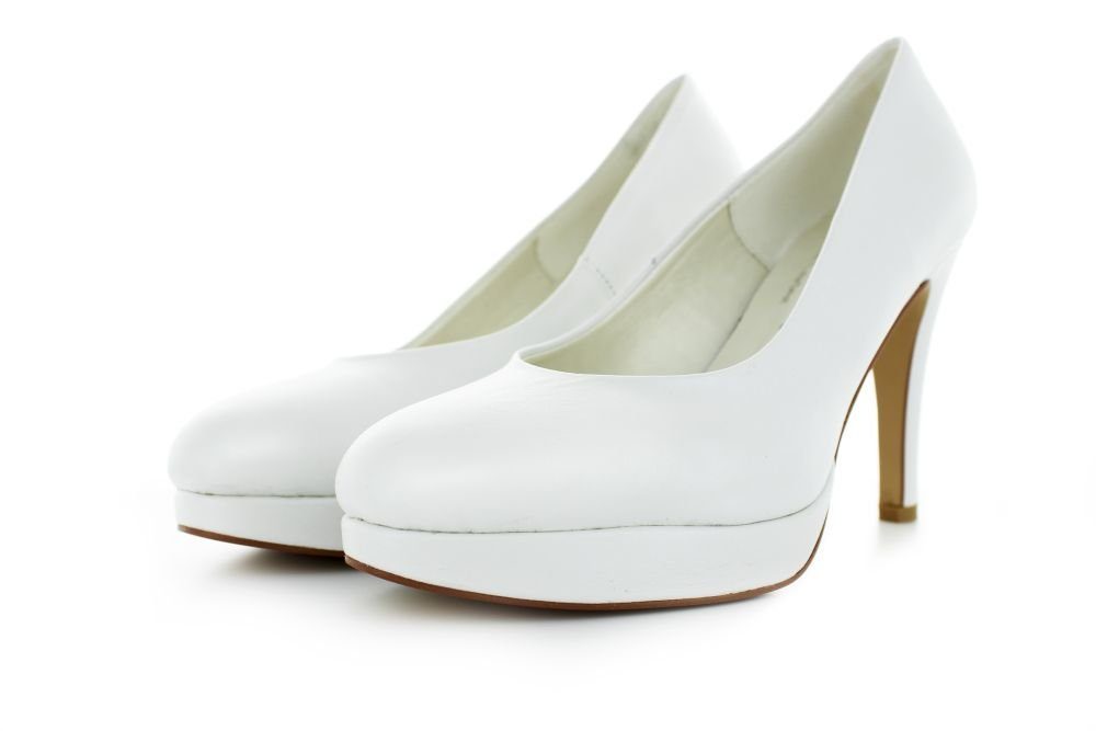 White Lady 278 Leder Plateau Brautschuhe High-Heel-Pumps