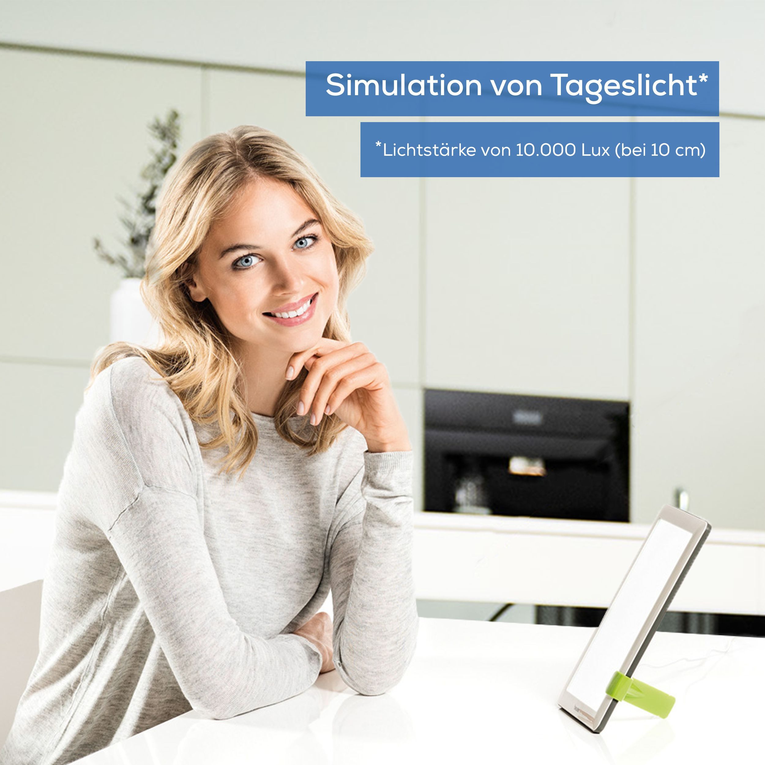BEURER Tageslichtlampe TL 30 für mehr Wohlbefinden in sonnenarmen Monaten, LED fest integriert, Praktisches Tablet-Format, bei Energie- und Antriebslosigkeit