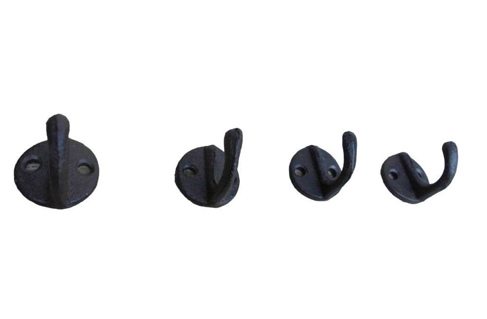 Deko-Impression Wandhaken Vier Stück kleine Wandhaken Wandgarderobe Gusseis günstig online kaufen
