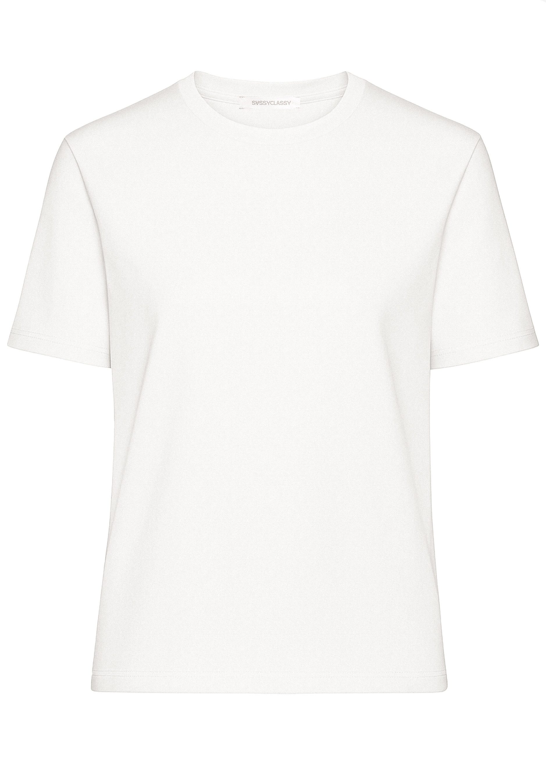 SASSYCLASSY T-Shirt Lockeres T-Shirt Damen mit Rundhalsausschnitt Oversize günstig online kaufen