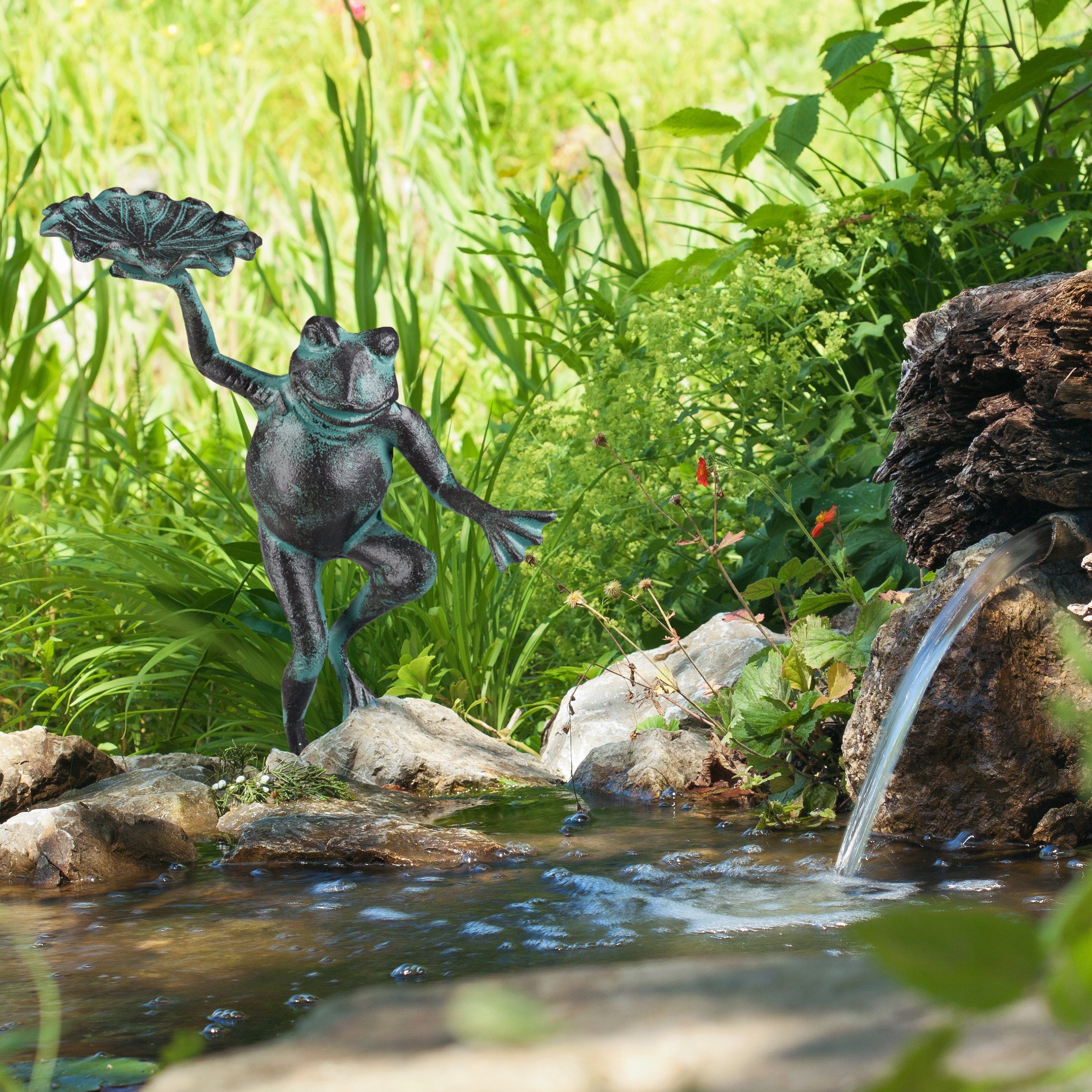 relaxdays Gartenfigur Frosch, M günstig online kaufen