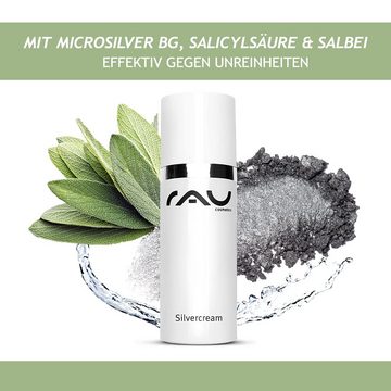 RAU Cosmetics Hautcreme Silvercream mit Microsilber für unreine Haut & Akne, Gesichtscreme