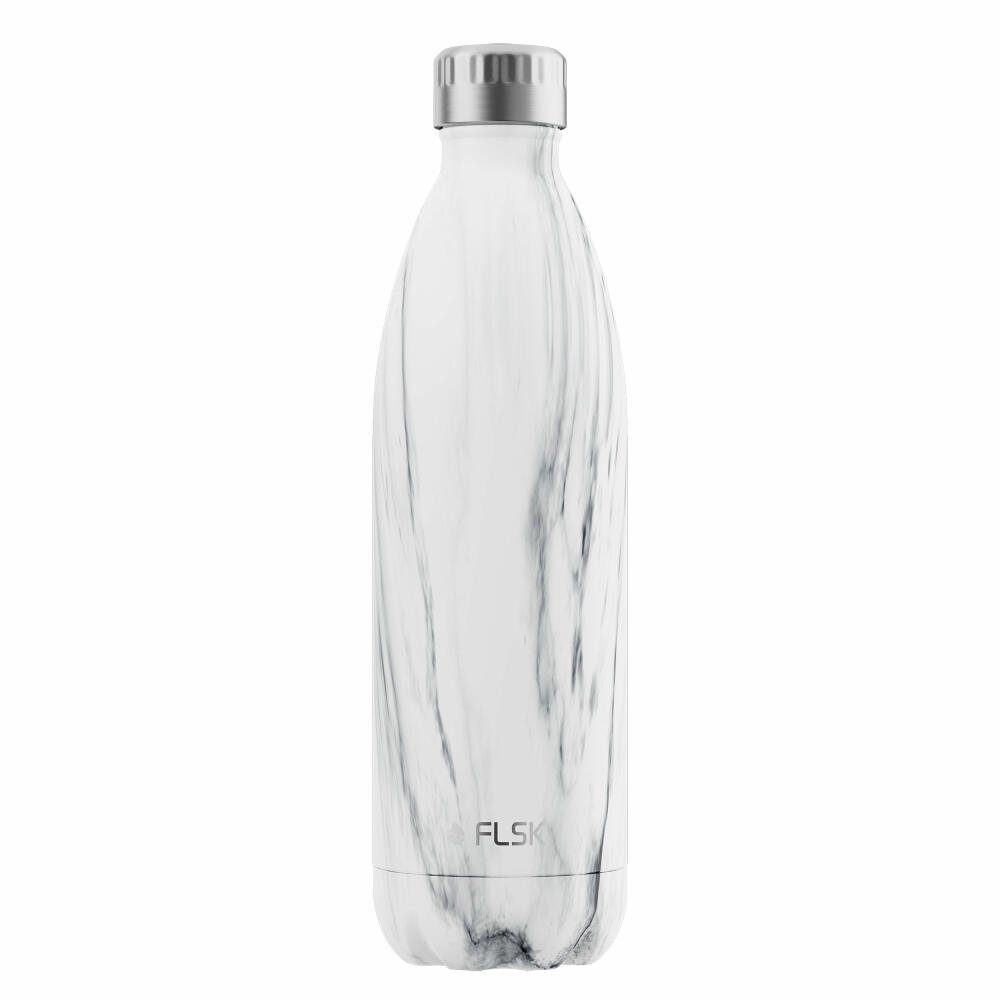 L FLSK Trinkflasche White Marble 1
