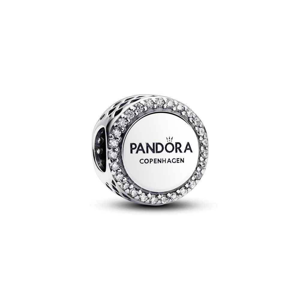 Pandora Charm-Einhänger 792016CZ_E070, Pandora Logo, "Copenhagen" Schriftzug