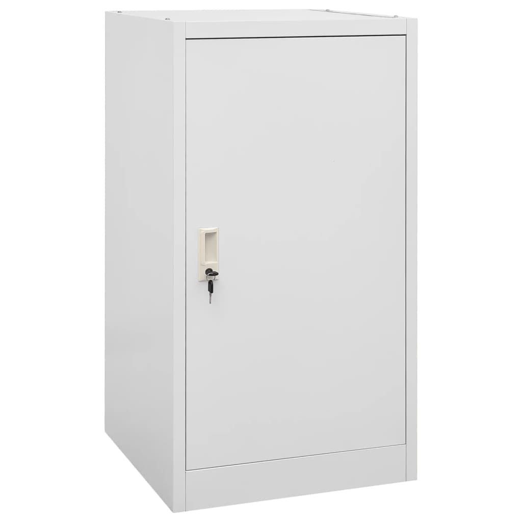furnicato Stauraumschrank Sattelschrank Hellgrau 53 x 53 x 105 cm mit abschließbarer Tür (1-St)