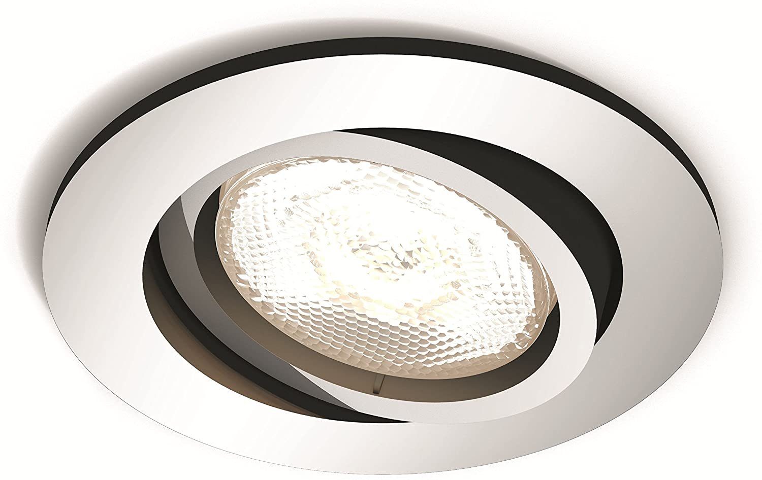 myLiving Warmglow rund, LED 3 Außen-Wandleuchte Philips x Tageslichtweiß Philips 1-flammig Einbauspot Shellbark