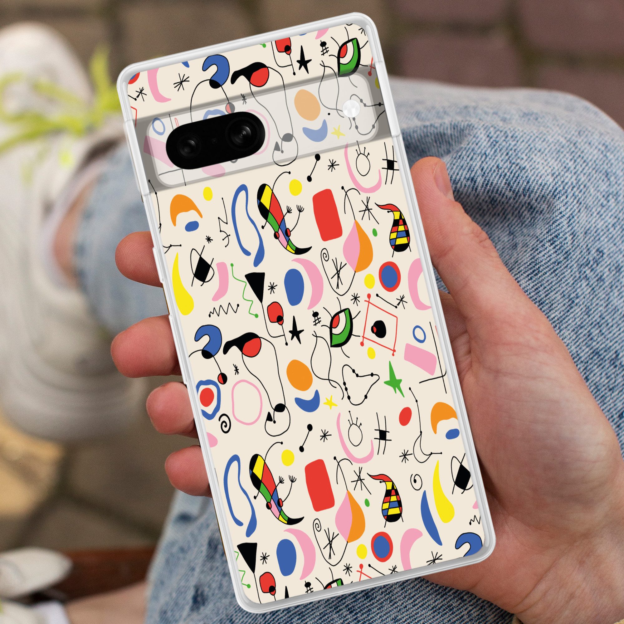 MuchoWow Handyhülle für Google Pixel 7 Muster - Abstrakt - Kunst, Phone Case, Silikon, Schutzhülle Dünn