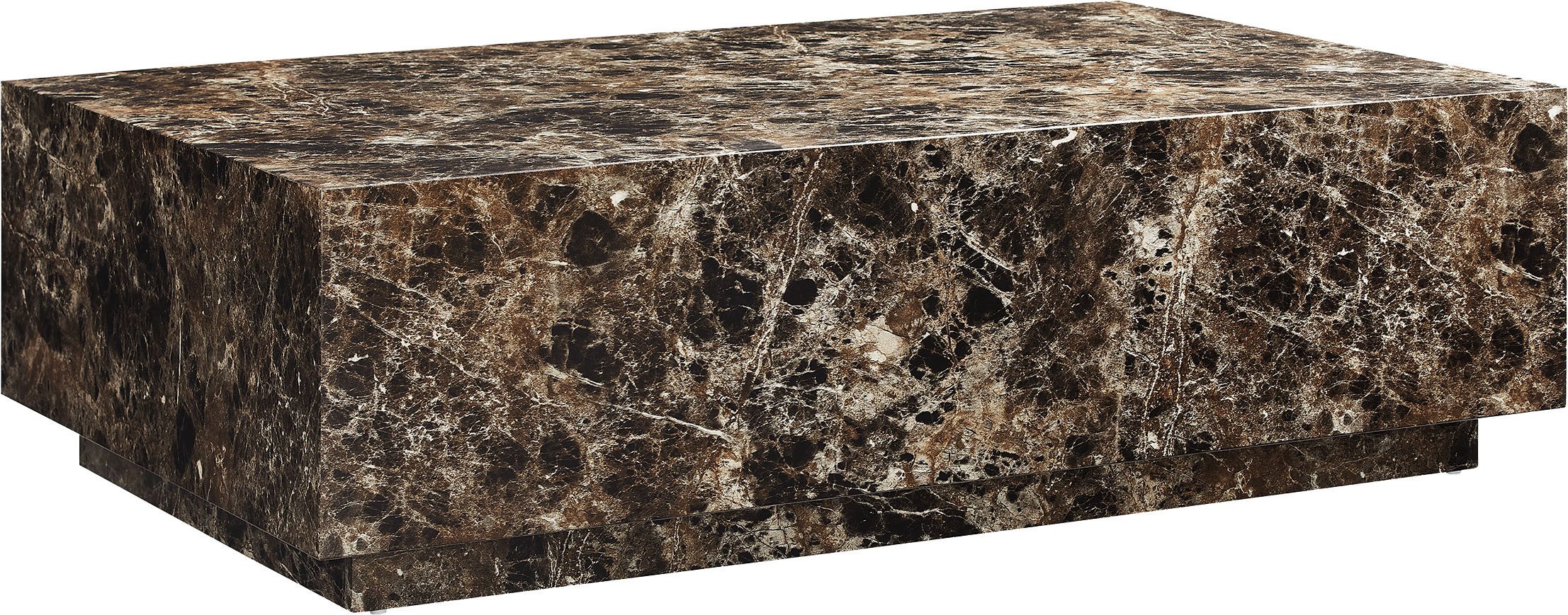 SalesFever Couchtisch Almeria Beistelltisch: Stilvoller Tisch 120/75 cm, rechteckig 120x75 cm, in Marmoroptik foliert