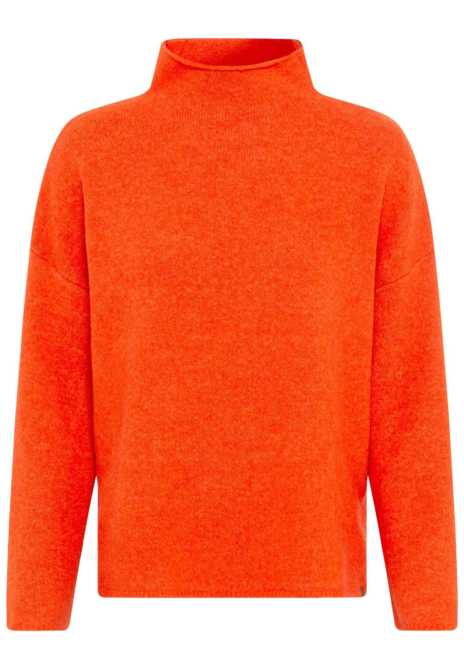 camel active Strickpullover mit Rollkragen Langarm Rollkragen Markenlabel