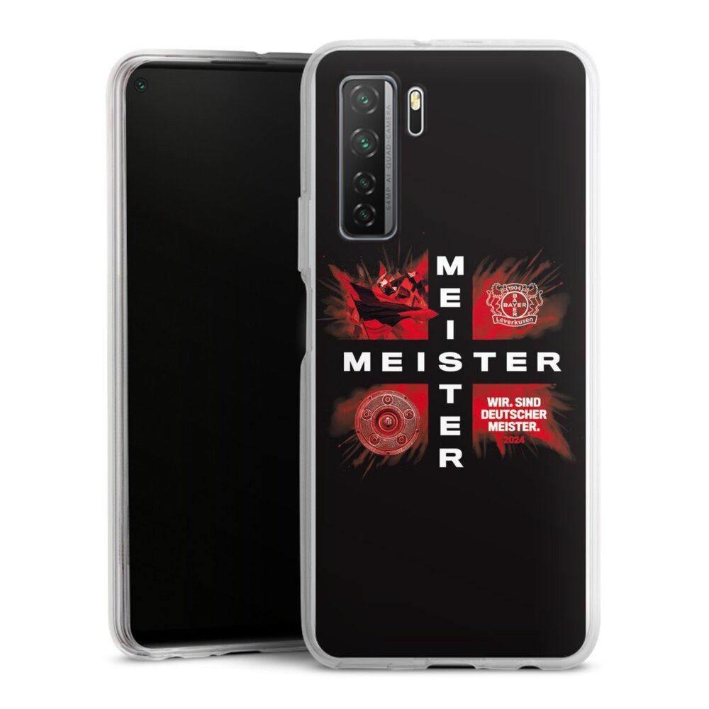 DeinDesign Handyhülle Bayer 04 Leverkusen Meister Offizielles Lizenzprodukt, Huawei P40 lite 5G Silikon Hülle Bumper Case Handy Schutzhülle