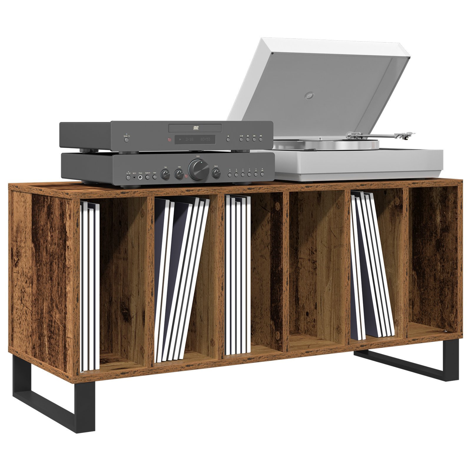 vidaXL Media-Regal Schallplattenschrank Artisan Eiche 100x38x48 günstig online kaufen