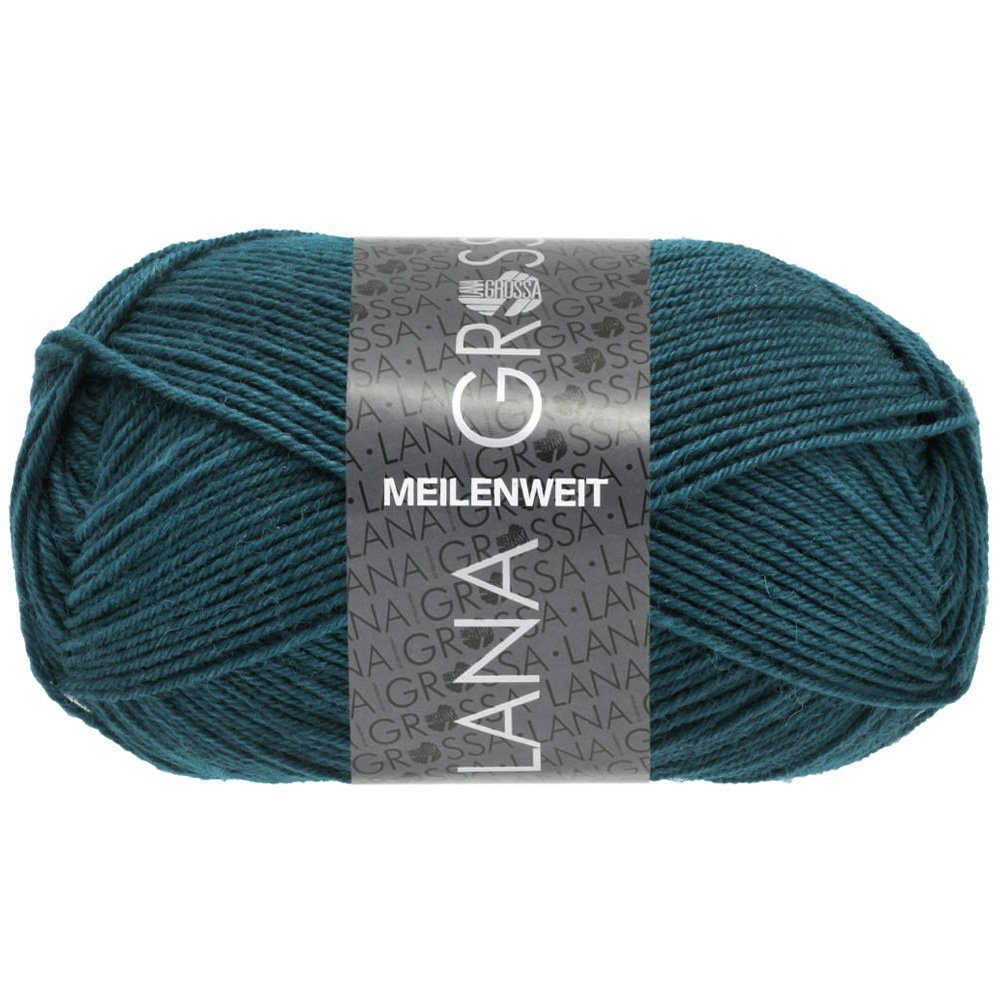 LANA GROSSA MEILENWEIT 50 g UNI Häkelwolle, 210 m (4-fach Sockenwolle mit 80 % Schurwolle), 50 g