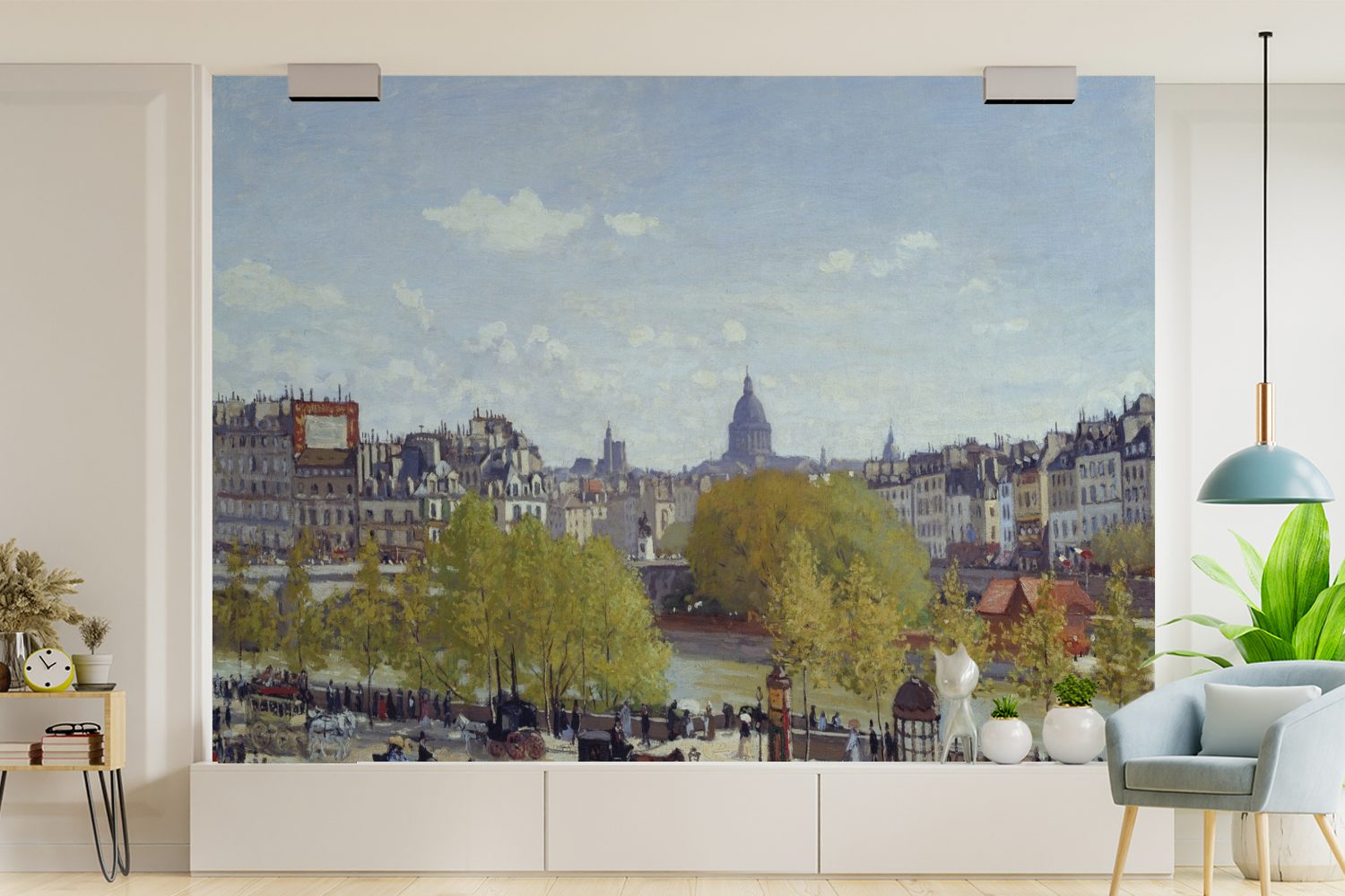 Kai Wandtapete bedruckt, Matt, Wohnzimmer, Fototapete Vinyl von MuchoWow Monet, Montagefertig Tapete Gemälde (6 des für St), Louvre Claude - Der