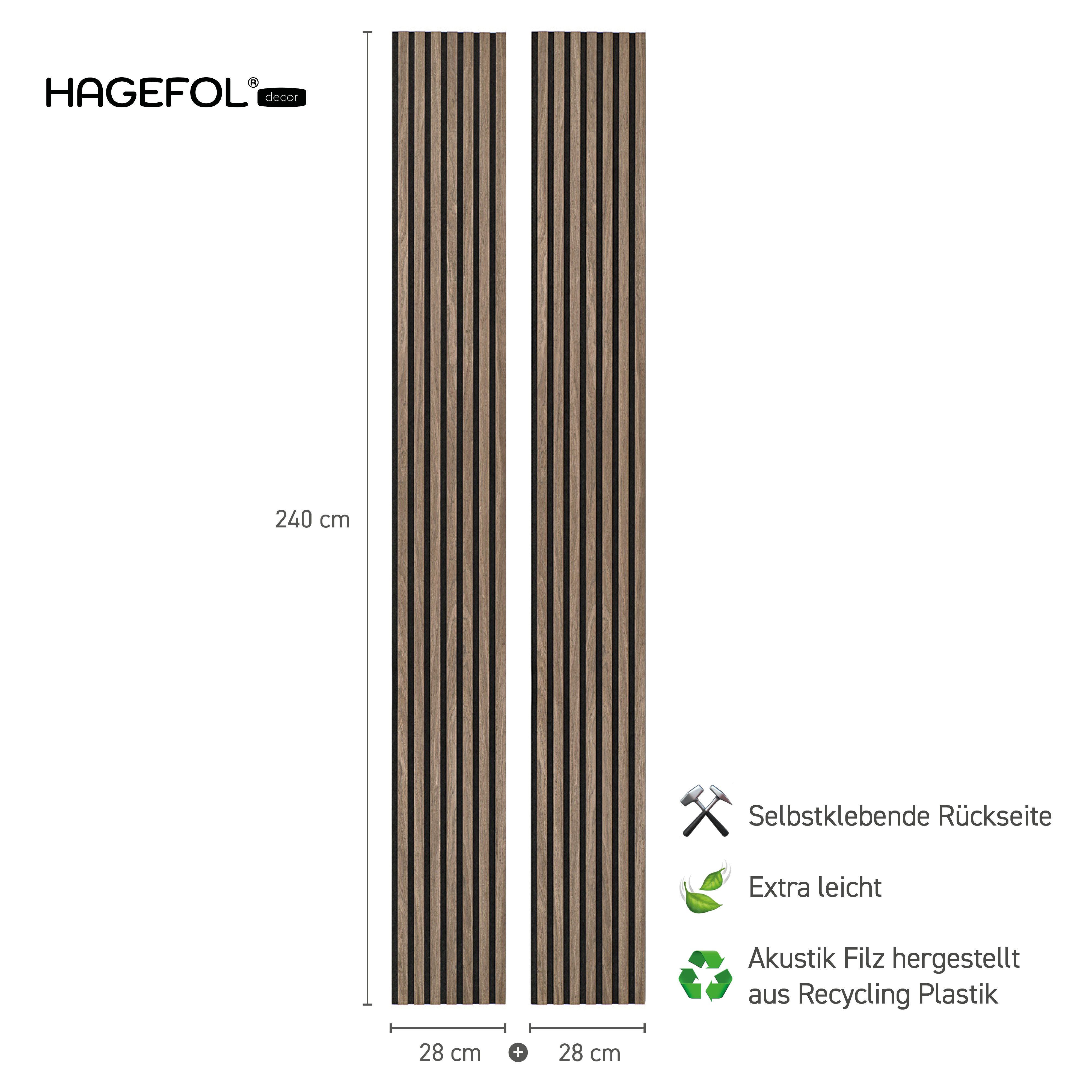 HAGEFOL Wandpaneel HAGEFOL® Akustikpaneele selbstklebend, 240x56 günstig online kaufen