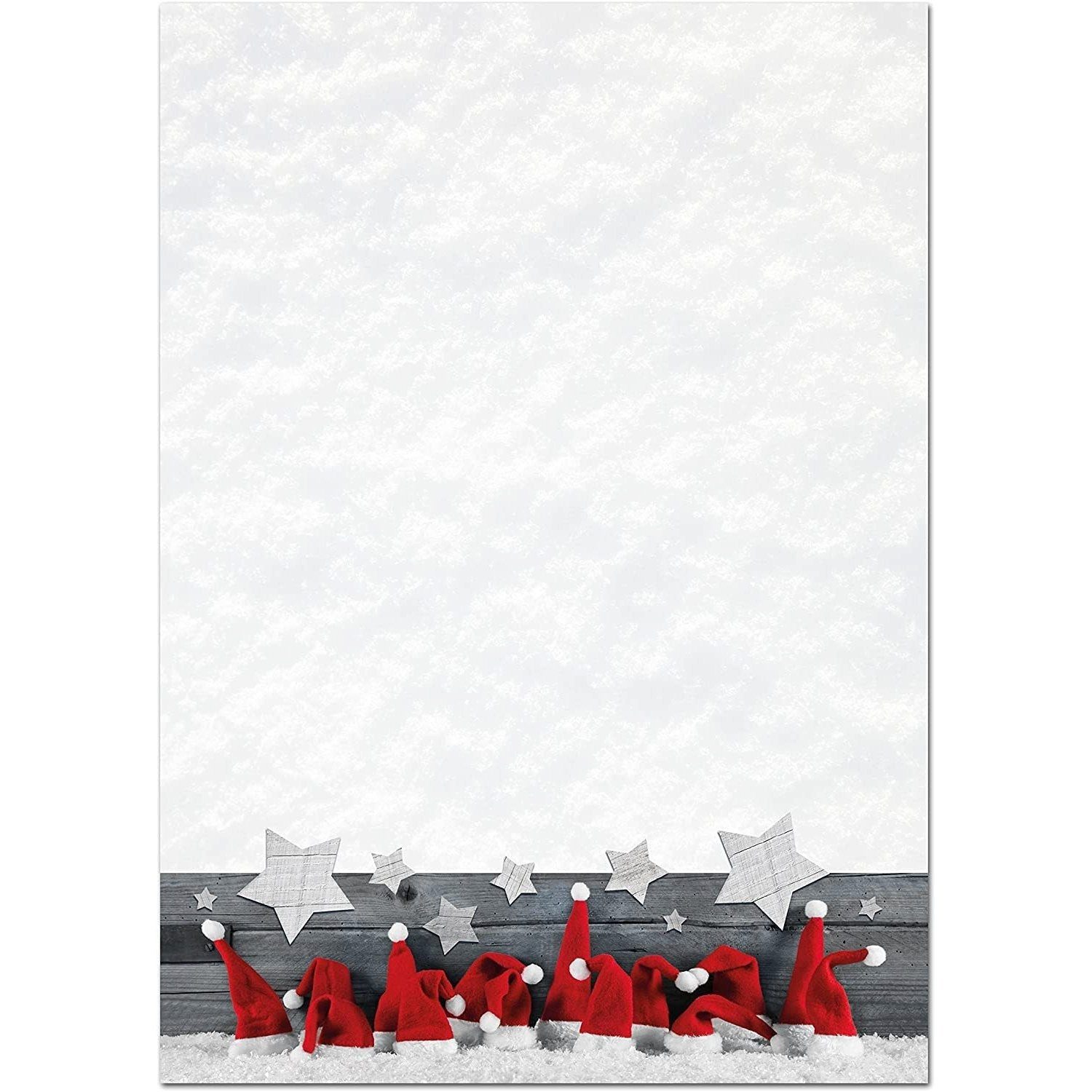 Logbuch-Verlag Klappkarte 100 Blatt Weihnachtsbriefpapier weihnachtliches Briefpapier Papier ROT