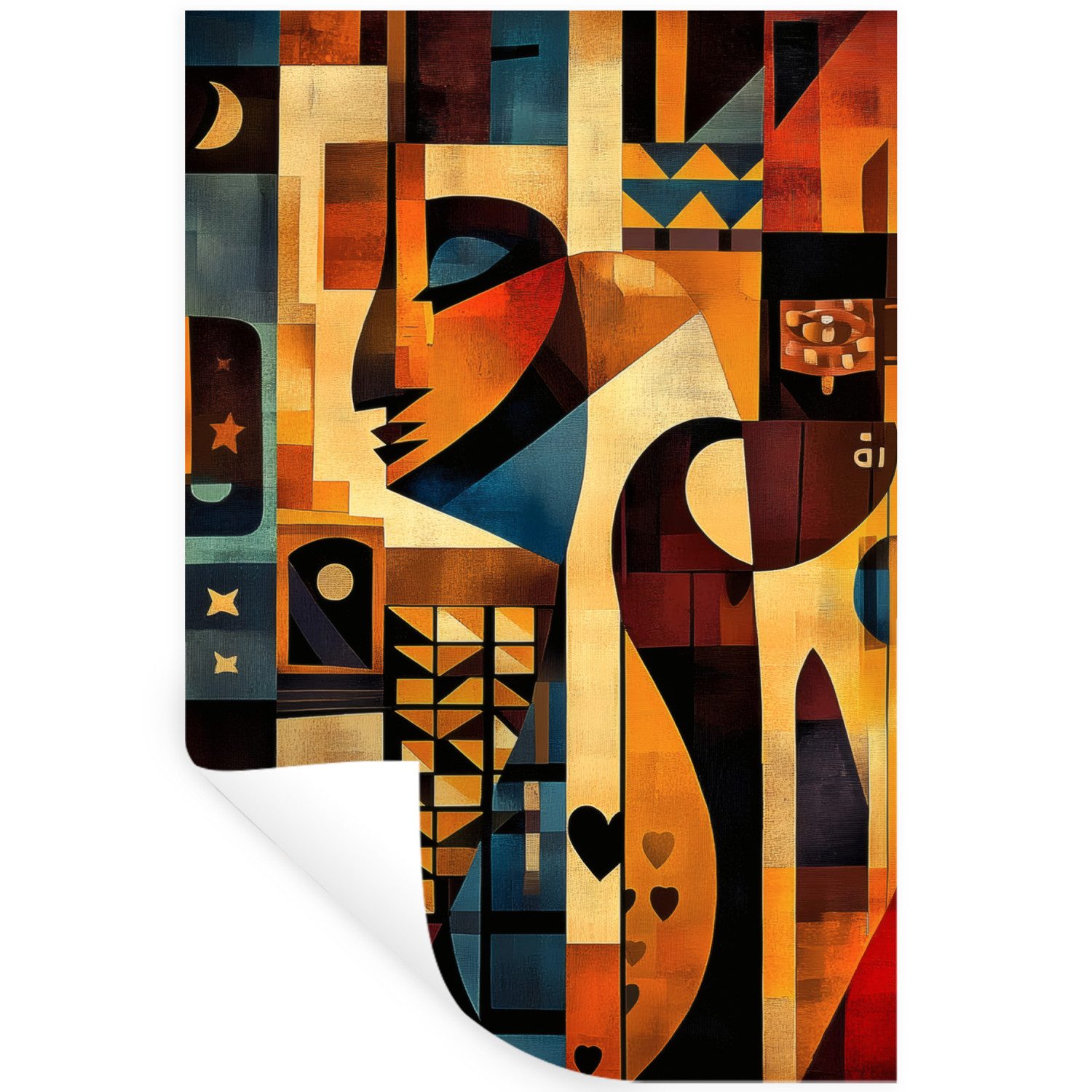 MuchoWow Wandsticker Figuren - Abstrakt - Symbole (1 St), Wandaufkleber, Selbstklebend, Wohnzimmer, 20x30 cm