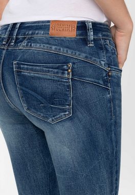 TIMEZONE Skinny-fit-Jeans Skinny Jeans Hose Denim Pants Mid Waist THIGHT SANYA 6586 in Blau