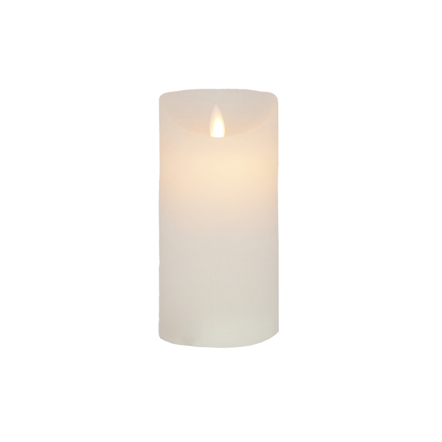 B&S LED-Kerze LED Echtwachskerze weiß mit flackereffekt und Timer H:9.5 x Ø 7.5 cm
