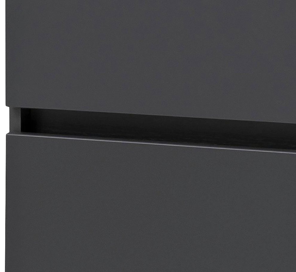 HELD MÖBEL Seitenschrank mit Schubkasten Kaunas 40 cm Grau/Grau breit, matt | Grau