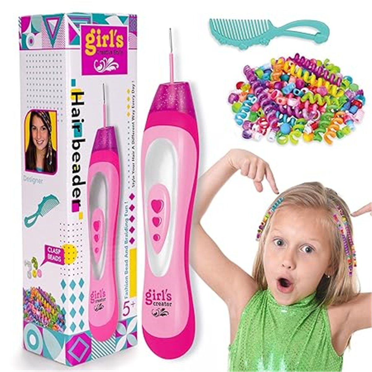 Die Sterne Haarstyling-Set Mädchen-Geburtstagsgeschenk, Flechthilfe, Haar-Bastelset für Kinder, 1-tlg.