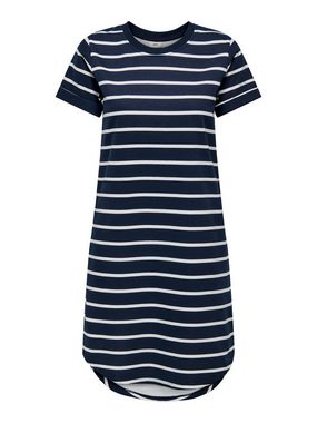 JACQUELINE de YONG Shirtkleid Kurzes T-Shirt Kleid Knielang Gestreift JDYIVY (knielang) 4989 in Weiß-Blau