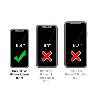 CoolGadget Handyhülle Business Premium Hülle für Apple iPhone 12 Mini 5,4 Zoll, Handy Tasche mit Kartenfach für iPhone 12 Mini Schutzhülle