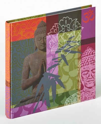 Walther Design Fotoalbum Designalben Buddha, buchgebundenes Album, hochwertiger Kunstdruckeinband