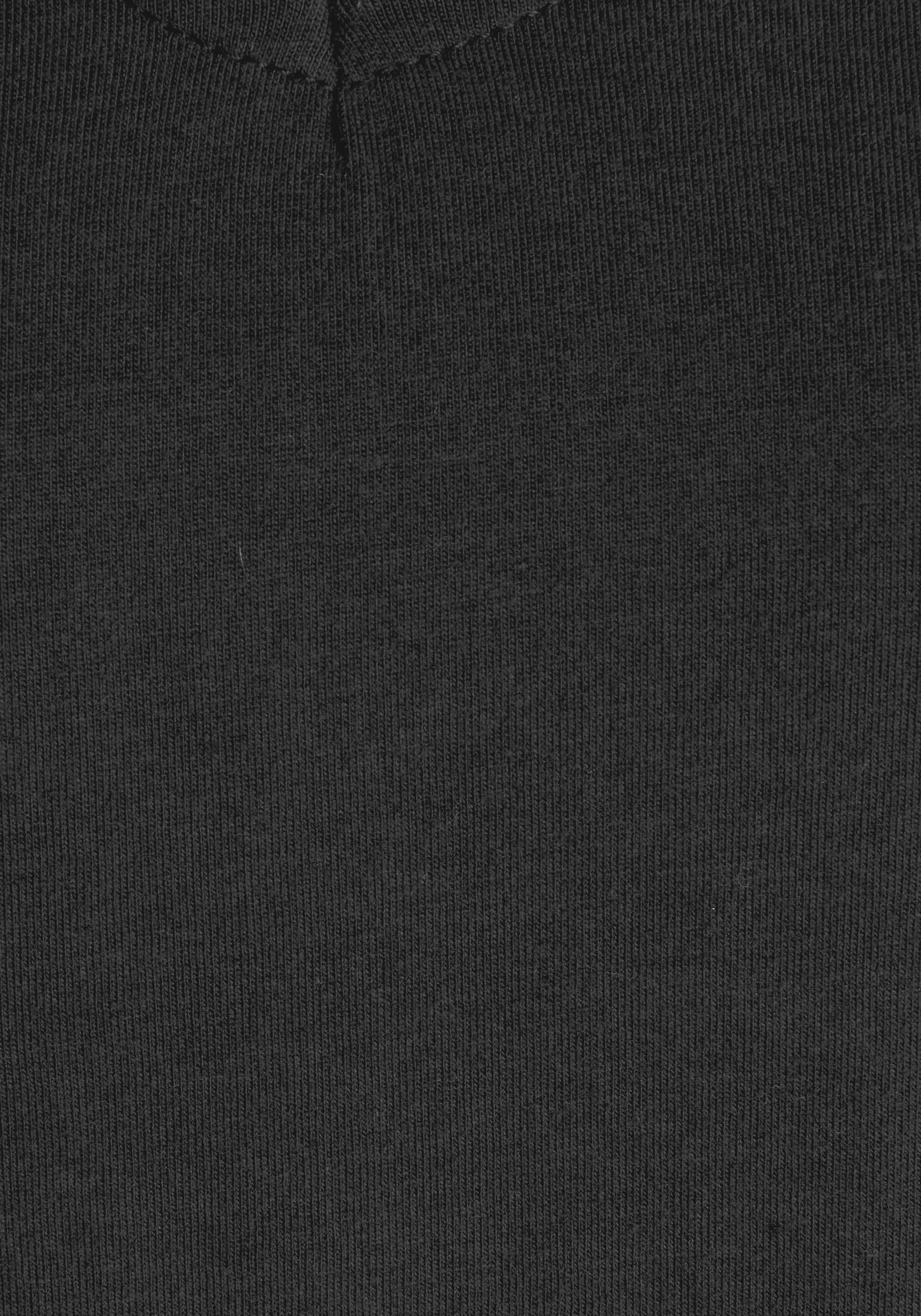 LASCANA Nachthemd mit Seitenschlitzen schwarz