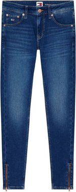 Tommy Jeans Skinny-fit-Jeans SCARLETT LW SKN ANK ZIP AH1239 mit Lederlogopatch