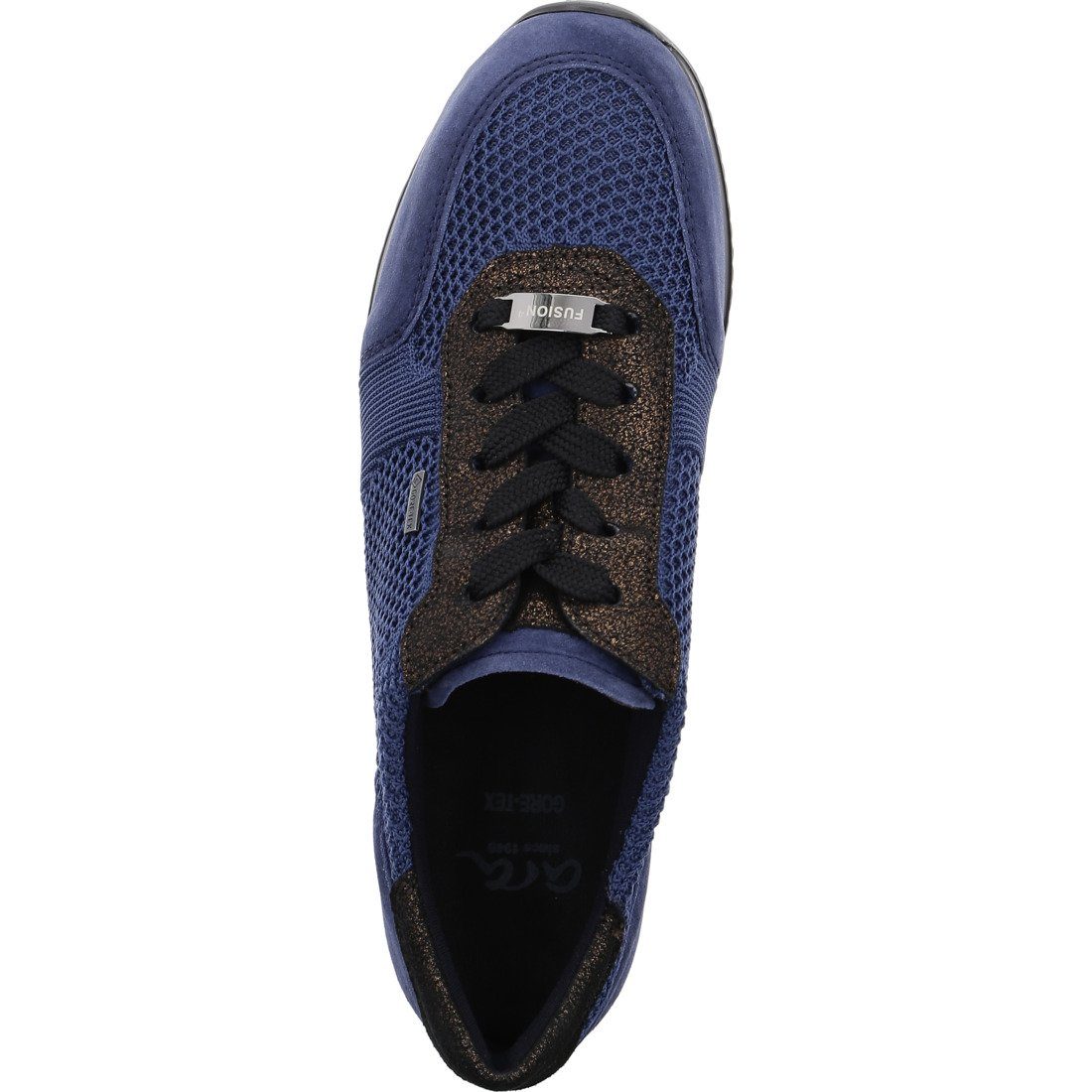Schnürschuh Ara Schnürschuh - Schuhe, Lissabon Materialmix Ara 043933 blau