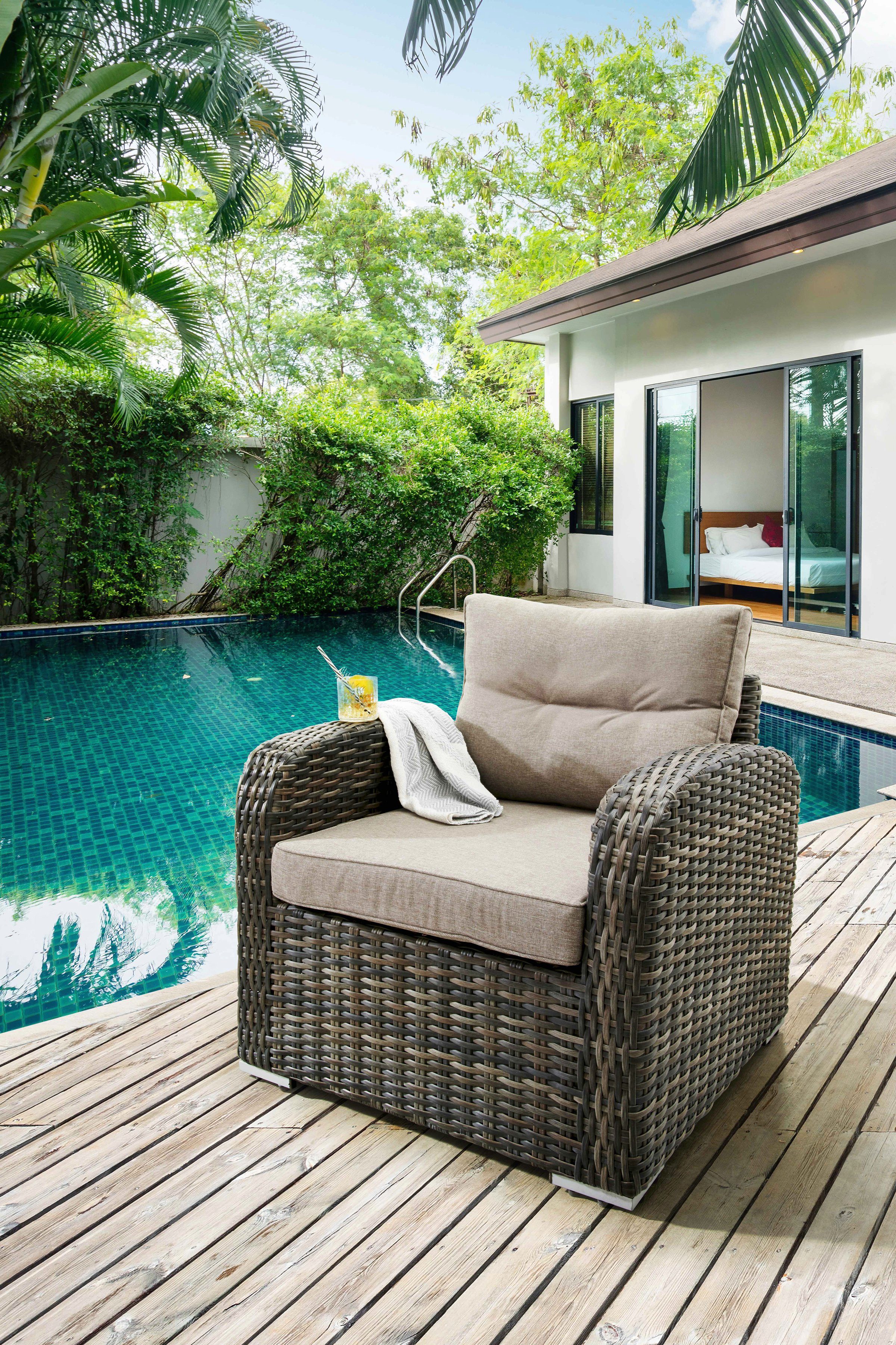 Destiny Loungesessel SANTA, Aluminium, Polyrattan, inkl. Auflagen