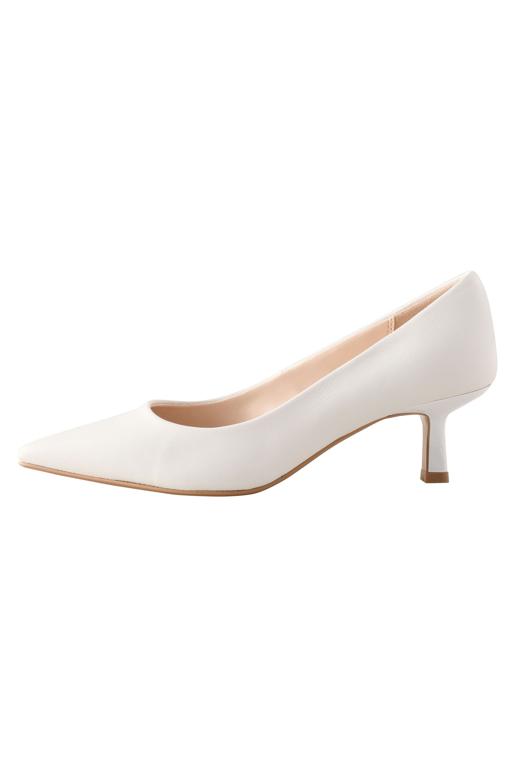 Forever Comfort® Spitze Kitten-Heels aus Leder Pumps