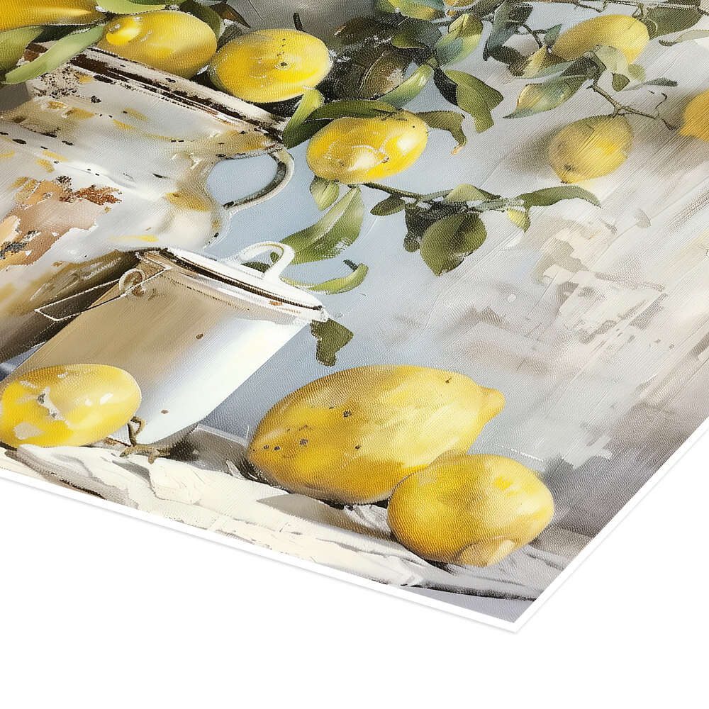 Posterlounge Wandbild Stillleben mit Zitronen, Arlington Prints, erhältlich als Poster, Leinwandbild, Wandsticker oder Acrylglasbild