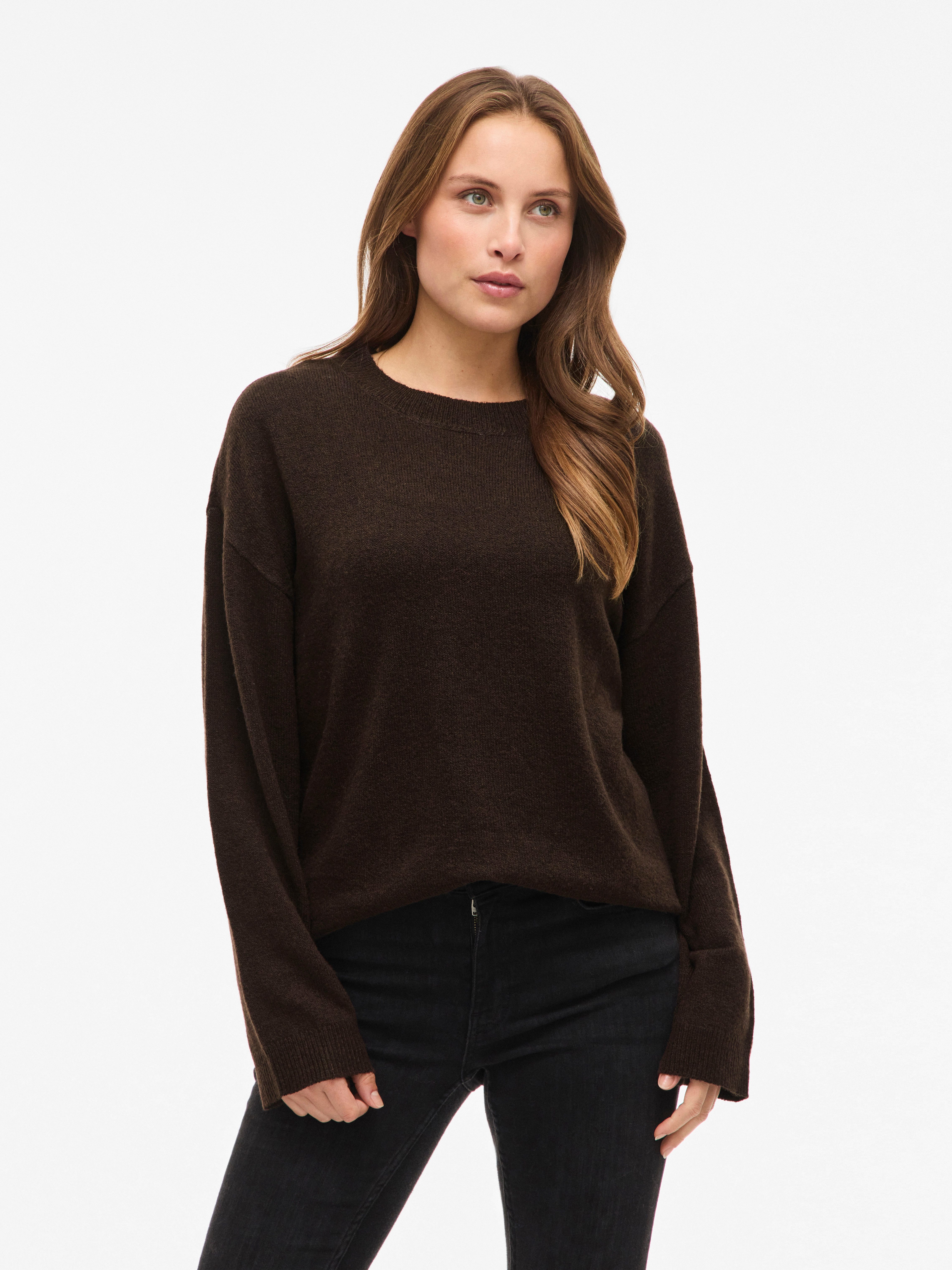 Strickpullover VILIGA L/S O-NECK KNIT TOP - NOOS