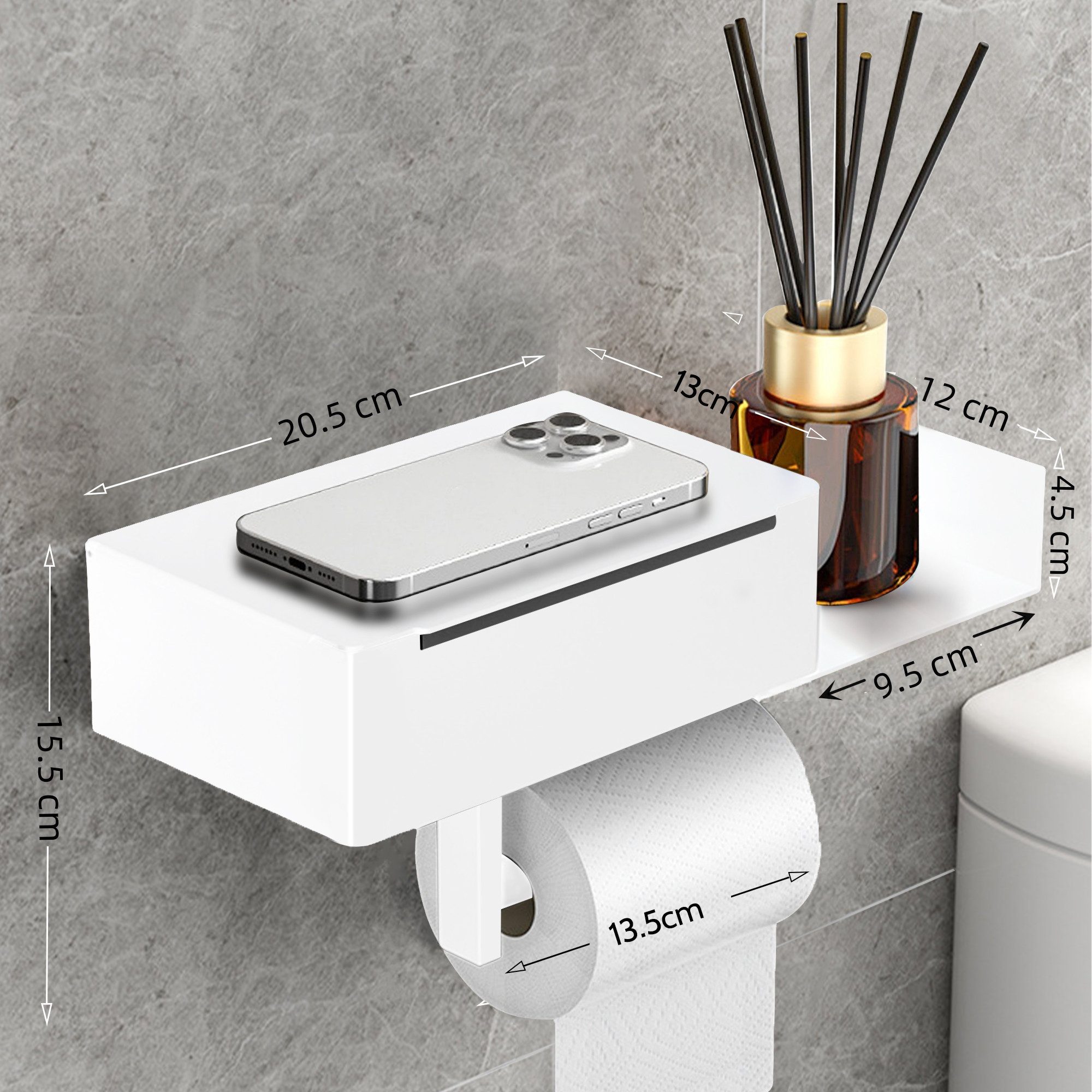 SEHAUSEU Toilettenpapierhalter edelstahl mit Feuchttücherbox, selbstklebend günstig online kaufen