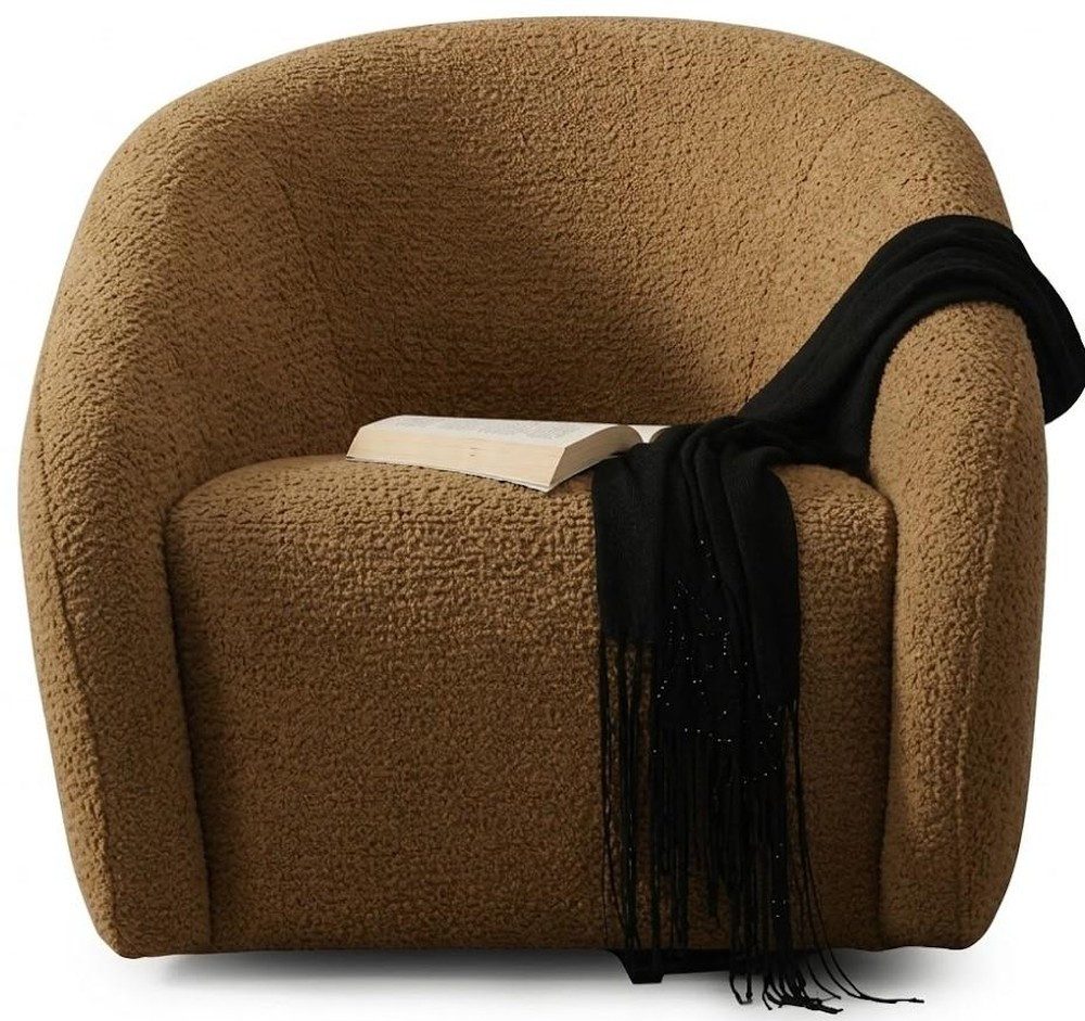 Xlmoebel Cocktailsessel Sessel Beige Stil Modern bequem komfortabel praktisch kompakt (1-St., 1-tlg)