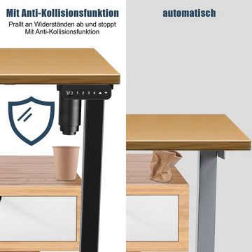 Bettizia Schreibtisch Höhenverstellbarer Schreibtisch Teleskop Tisch bis belastbar 80kg (Spar-Set, 1-St., 1 Tisch), höhenverstellbarer 71-119 cm, 4-Memory-Funktion, Kollisionschutz