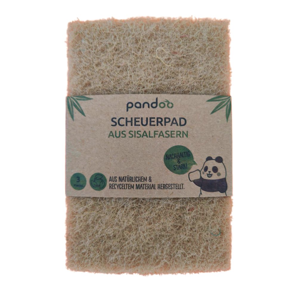 Scheuerschwamm Scheuerpad aus Sisalfasern 3er-Set